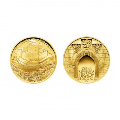 2 x Zlatá mince 5000 Kč Hrad Kost, 2016